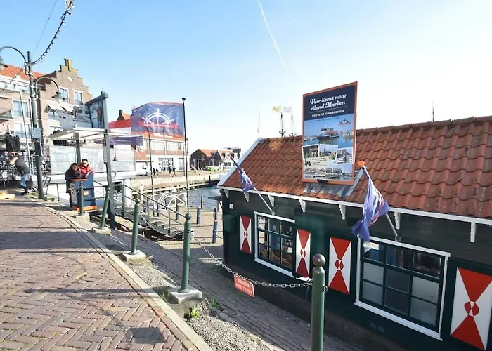 Modern Houseboat In Marina Of Volendam