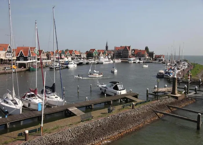 Modern Houseboat In Marina Of Volendam