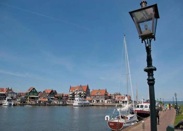 Modern Houseboat In Marina Of Volendam