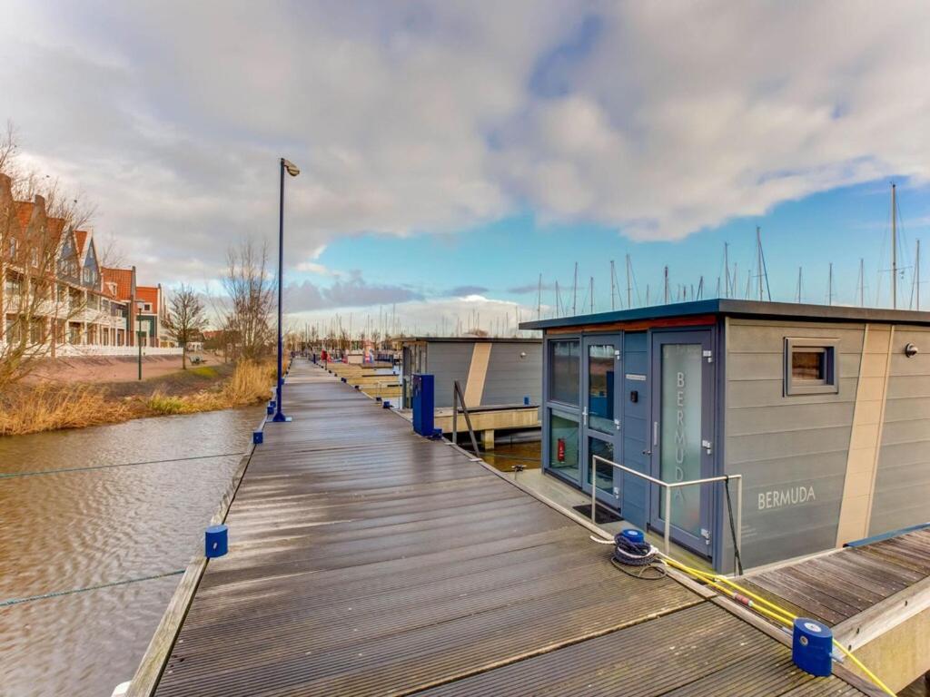 Modern Houseboat In Marina Of * Volendam